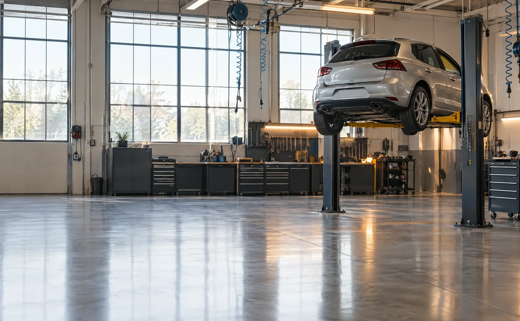 The workshop floor at Axle & Co